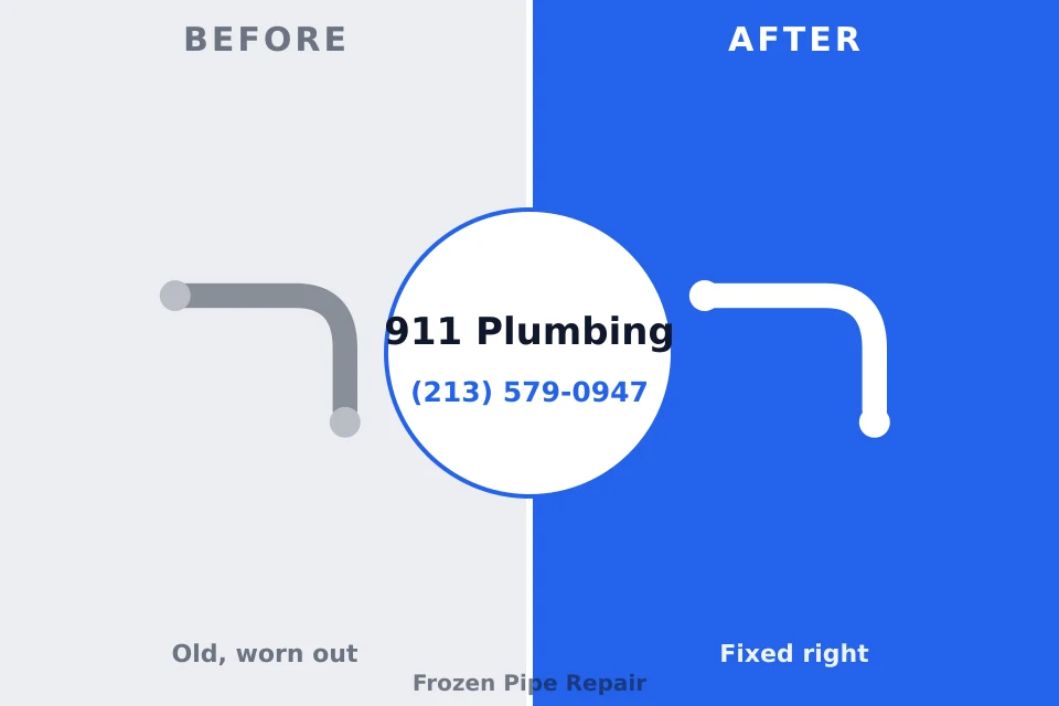 Before and after: plumbing repair Jefferson, IA